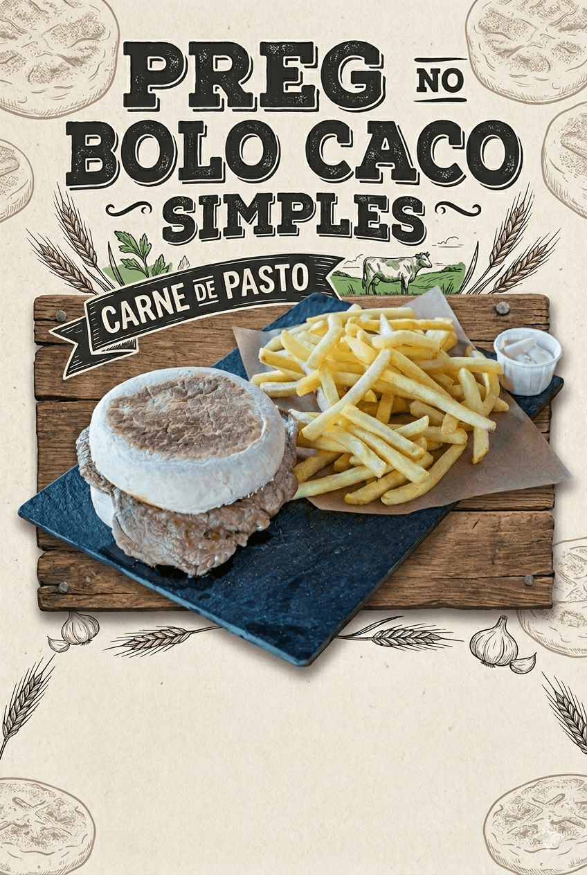 imagem de Prego Simples à Caralhinho - Menu 3 (Com Bebida)