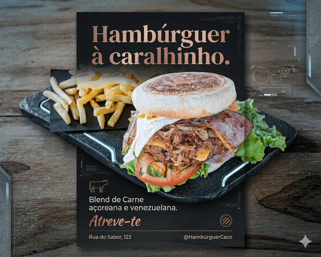 imagem de Hambúrguer Duplo à Caralhinho - Menu 2 DUPLO (Com Bebida)
